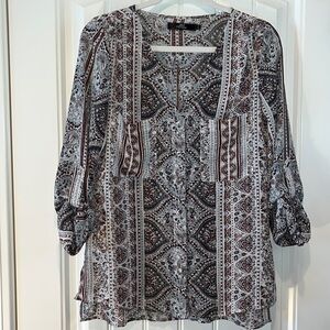 BKE Boutique blouse button front  size small boho hippie western